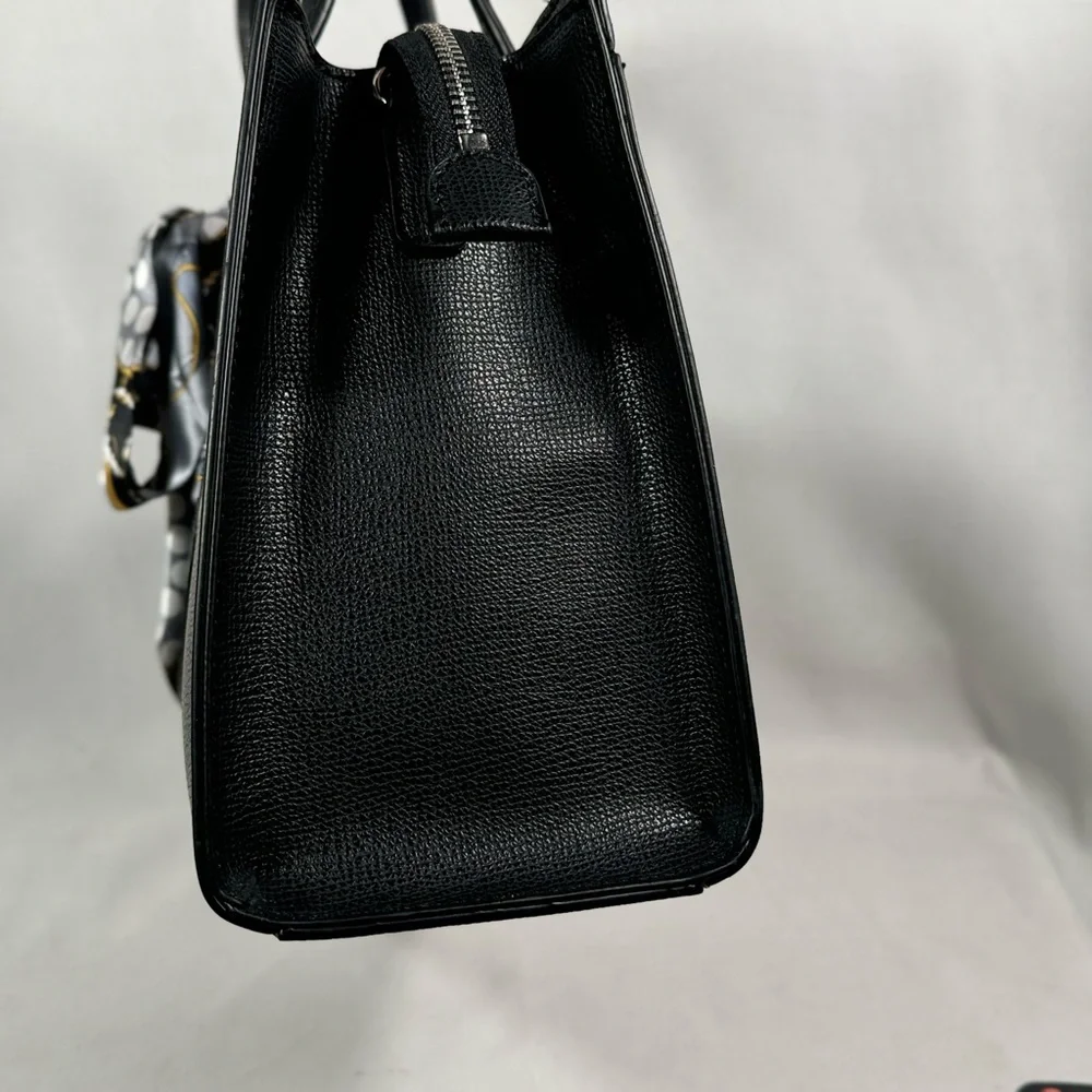 Karl Lagerfeld black Medallion Bag NWT and twilly (chain not included) - Picture 2 of 10